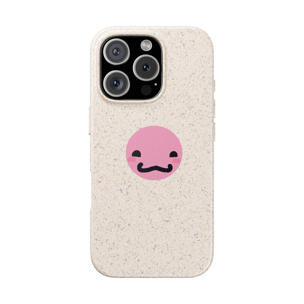 biodegradable case -cute pink guy