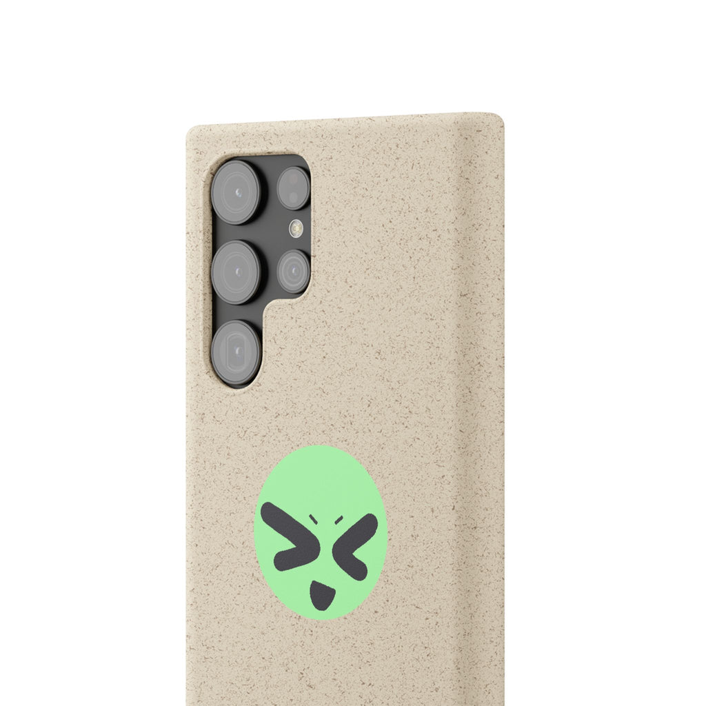 biodegradable case -silly green guy design