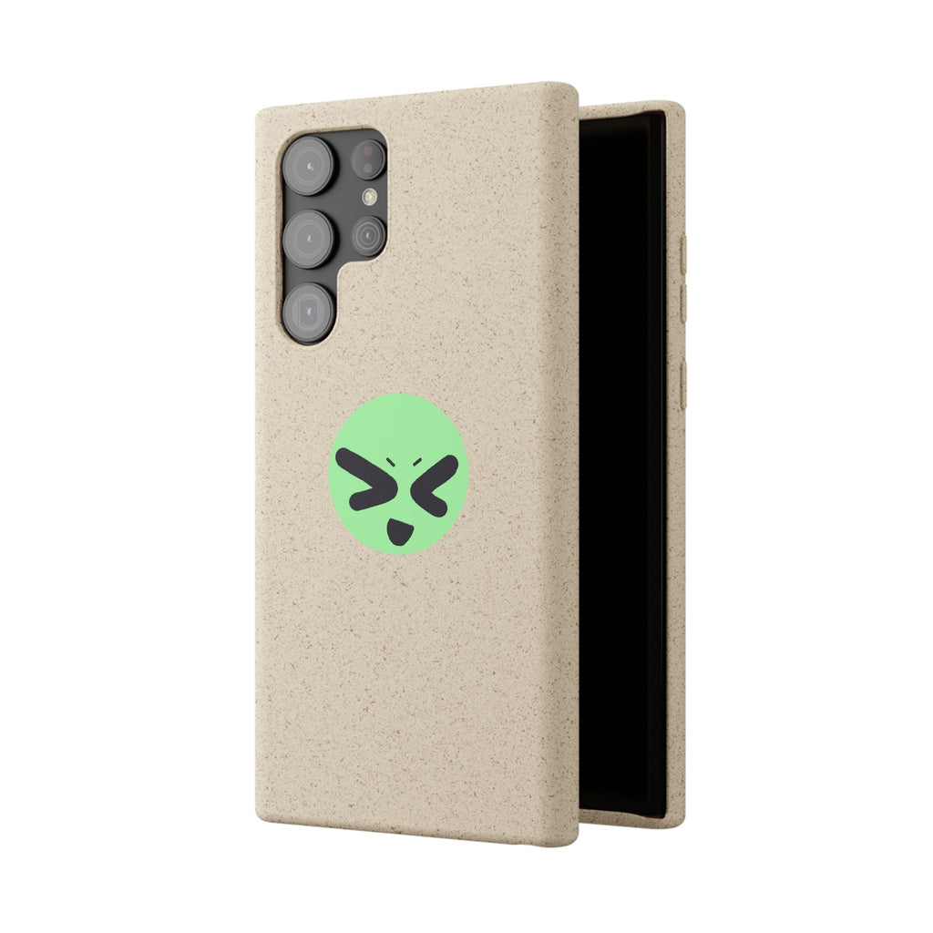 biodegradable case -silly green guy design