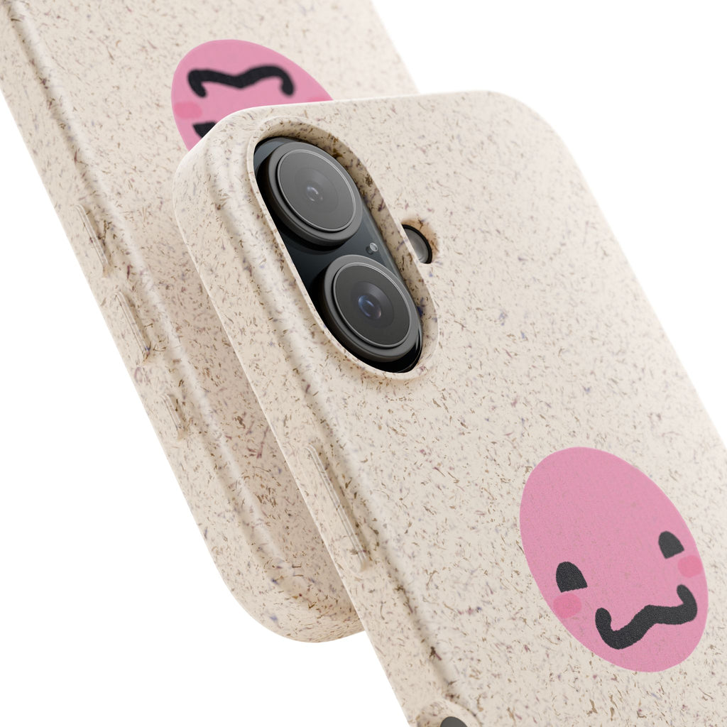 biodegradable case -cute pink guy