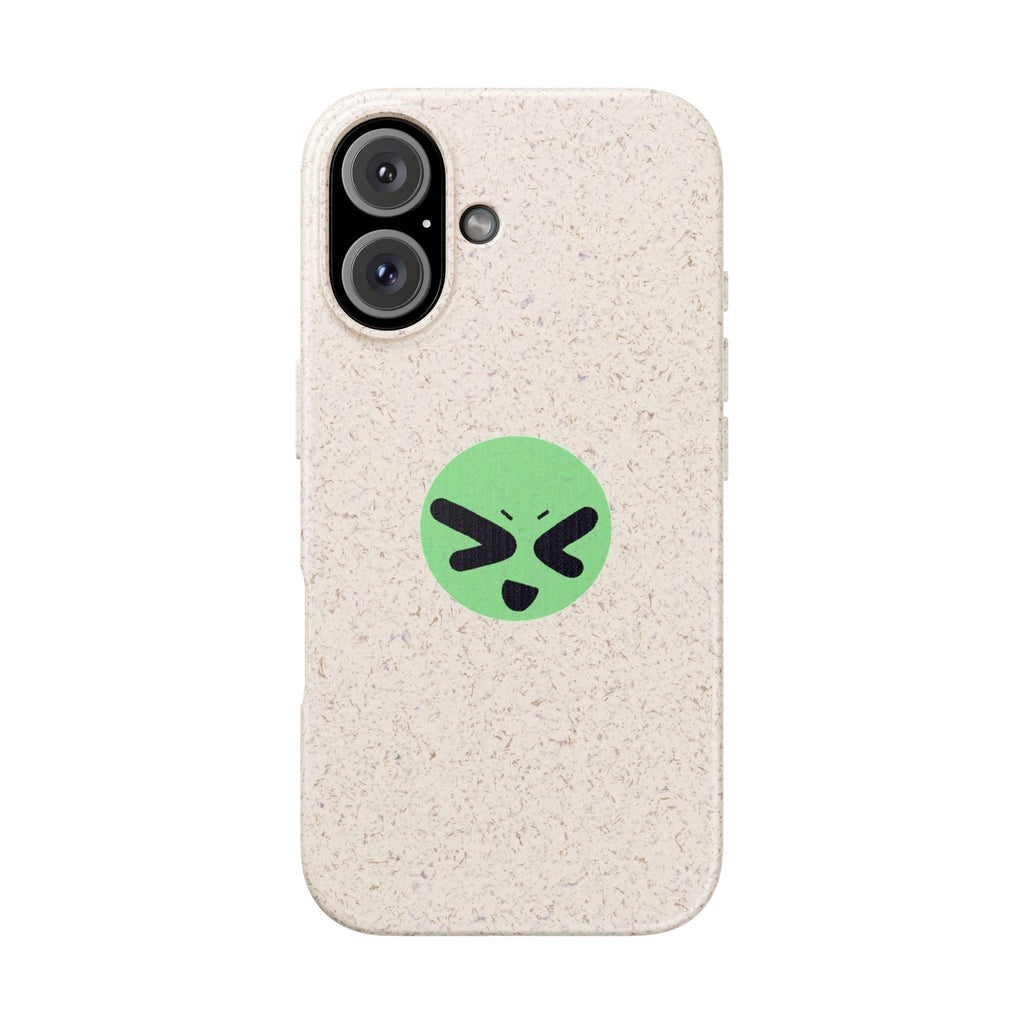 biodegradable case -silly green guy design