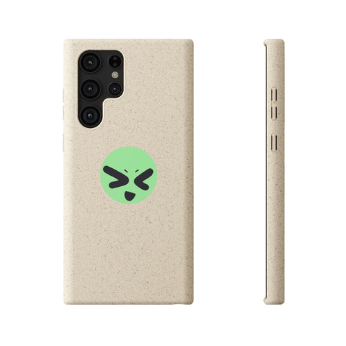 biodegradable case -silly green guy design