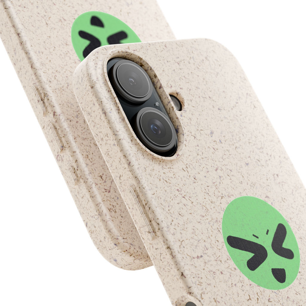biodegradable case -silly green guy design