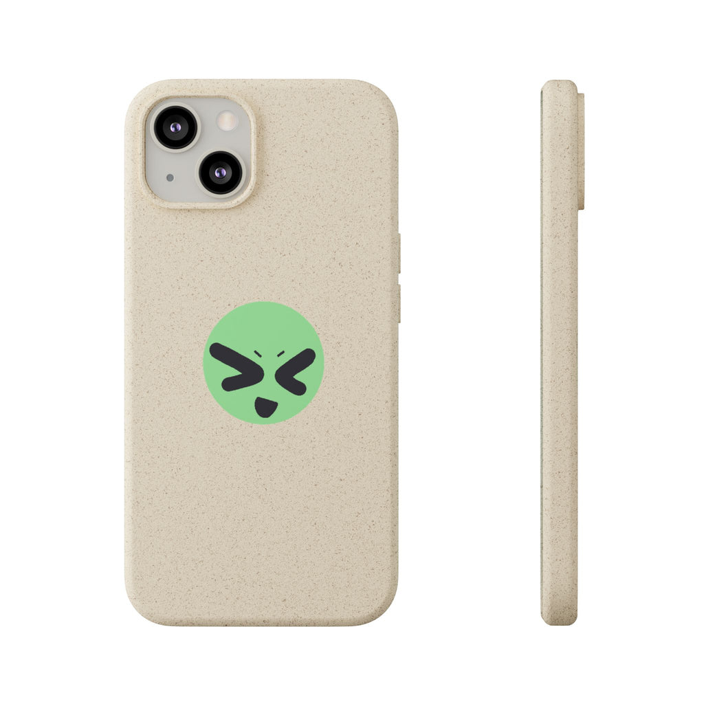 biodegradable case -silly green guy design