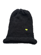 eelectricat merino wool beanie - made to order with heart embroidery