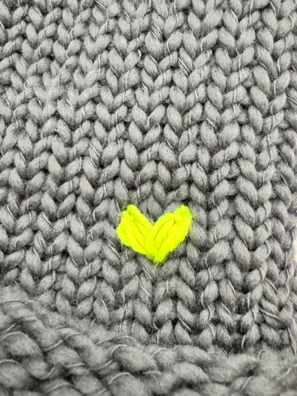 crafted merino wool beanie with heart embroidery