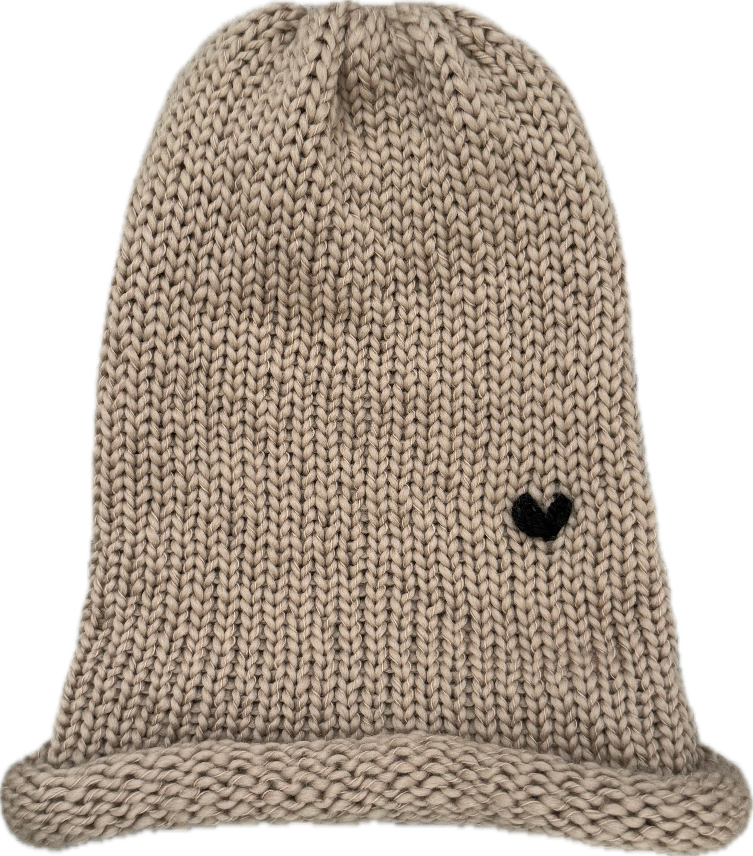 eelectricat merino wool beanie - made to order with heart embroidery