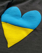 Heart Ukraine flag colors 