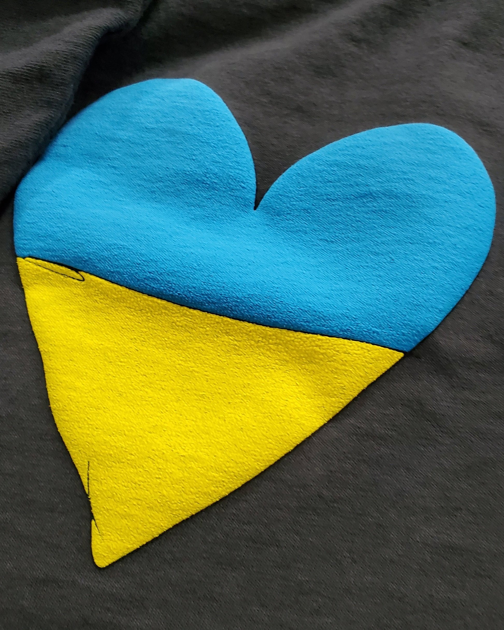 Heart Ukraine flag colors 