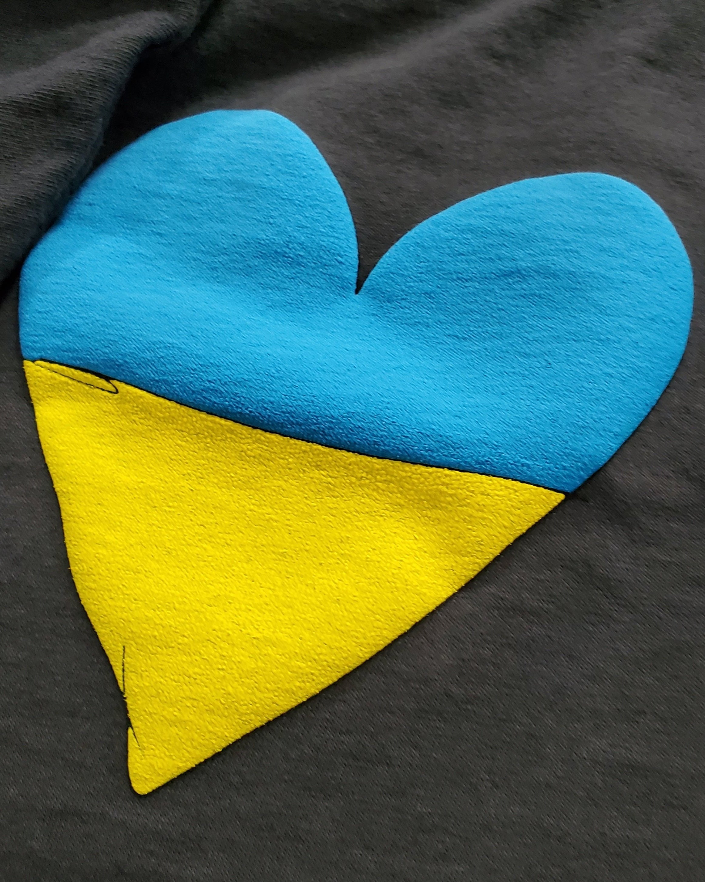 Heart Ukraine flag colors 